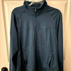 Women’s XXL zip up jacket dark teal color